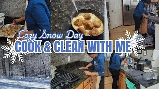 Thumbnail: Cozy Snow Day Cook & Clean With Me ❄️ | Calm & Relaxing