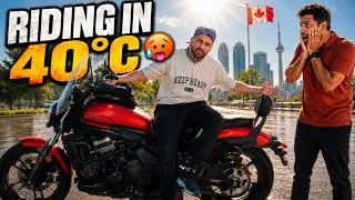 Thumbnail: 40°C IN CANADA 🥵… But I Had to Pick Him Up! 🏍️🇨🇦