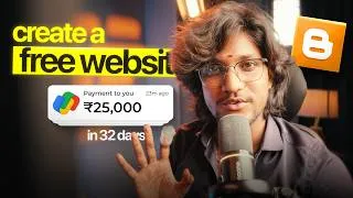 Thumbnail: ₹0-ல FREE Website Create Pண்ணி Money Earn பண்ணுவது எப்படி? | Blogger Tutorial Tamil 2026