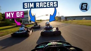 Thumbnail: Sim Racers Go Karting And Get Beaten By My Girlfriend
