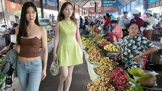Thumbnail: Best CAMBODIAN Street Food - Inside Walking Tour in Kien Svay Krao Traditional Market, Cambodia