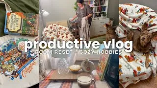 Thumbnail: Clean & Reset With Me + Ohio Bookstore Trip, Book Haul & DIY Craft! 📚✨