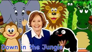 Thumbnail: Incy Wincy Spider goes to the zoo! Sing along 'Down In The Jungle' with Vicky Arlidge.