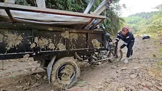 Thumbnail: Girl rescues, repairs and restores a broken and stuck tricycle in the forest.