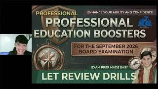Thumbnail: SESSION 9: PROFESSIONAL EDUCATION ALL SUBJECT  BOOSTERS LET REVIEW DRILLS FOR SEPTEMBER 20, 2026