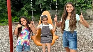 Thumbnail: Deema and Sally Play and Share rides with kids at the Playground Park