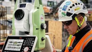 Thumbnail: Testing the latest Leica Robotic total station - TS20. How the construction setting out is changing