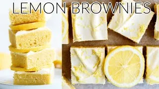 Thumbnail: Lemon Brownies With Lemon Frosting- YES PLEASE! - One of the Easiest Desserts!