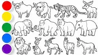 Thumbnail: Draw Amazing Animals in Minutes! Banteng, Bison, White Tiger, Moose, Elephant, Mammoth, Bear, Tapir