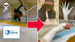Thumbnail: SNOWBOARDER BREAKS HAND AND HELMET AT BIG SNOW