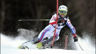 Thumbnail: Sandrine Aubert wins slalom (Zagreb 2010)