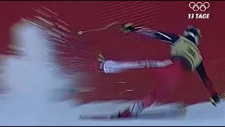 Thumbnail: Garmisch Partenkirchen: Die Kandahar GREAT RECOVERY Abfahrt von Christoph Gruber (AUT) - 2006-01-28