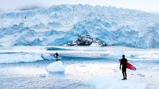 Thumbnail: 600ft Tall Calving Glacier Causes Surfable Tsunami Wave
