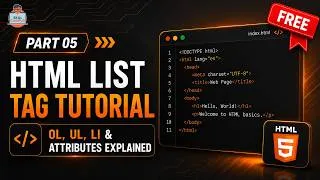 Thumbnail: html 5HTML List Tag Tutorial in Hindi | OL, UL, LI & Attributes Explained | HTML Class 05