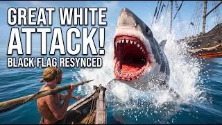 Thumbnail: Assassin's Creed Black Flag RESYNCED - Great White Shark Harpooning (4K 60FPS PS5 Pro)