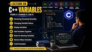 Thumbnail: Lecture 08: C++ Variables | Declaration & Values | Display & Addition | Naming Rules | Skillify C++