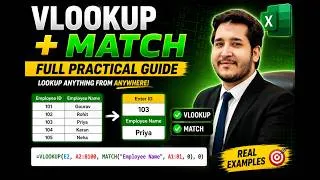 Thumbnail: 🔥 VLOOKUP + MATCH in Excel | Stop Using Simple VLOOKUP! (Full Practical Guide) #excel #vlookup+MATCH