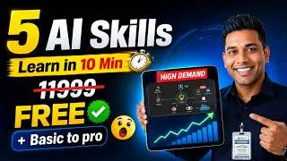 Thumbnail: 🔥 Learn These 5 AI Skills FREE | Basic to Advance | High Demand