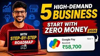 Thumbnail: 5 High-Demand Business Ideas | Start With ZERO Money 2026 | Full Guide