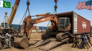 Thumbnail: 🔥 USA Used Excavator Imported to Pakistan | First Time Opening Shipping Container | Million Dollar $