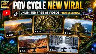 Thumbnail: FREE AI Tool Unlimited! Create Viral POV Cycling Videos  (100% Free Method)