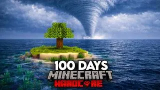 Thumbnail: I Survived 100 Days on an Island with New Realistic Weather in Minecraft Hardcore 1.21.1
