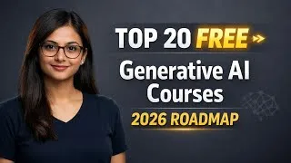 Thumbnail: Top 20 FREE Generative AI Courses 2026 | Roadmap to Become a Generative AI Expert for Beginners