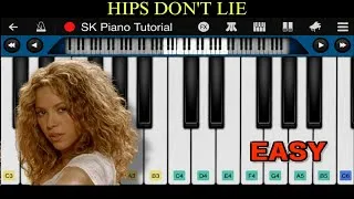 Thumbnail: Hips Don't Lie - Shakira ft. Wyclef Jean | EASY Piano Tutorial