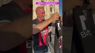 Thumbnail: #Shorts Skrill gives away signed AC Milan jersey!