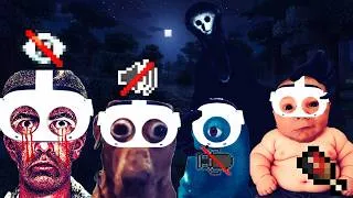 Thumbnail: Minecraft Horror But We're Blind, Deaf, Mute & Fat in VR