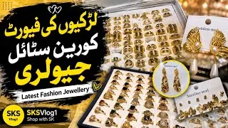 Thumbnail: Latest Korean Style Stainless Steel & Gold Tone Jewellery | Shah Alam Wholesale Market Lahore