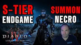 Thumbnail: S14 BEST Summon Necro Endgame Build (PIT 114 SHOWCASE) | Diablo 4 Lord of Hatred Necromancer Guide