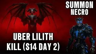 Thumbnail: S14 [DAY 2] SUMMON Necro Uber LILITH KILL | Diablo 4 Season 14 Necromancer S-Tier Build SKULM
