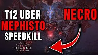 Thumbnail: S13 Necro T12 UBER MEPHISTO SPEEDKILL BUILD | Diablo 4 Season 13 Necromancer S-Tier Build SKULM