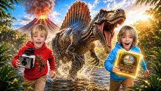 Thumbnail: What's Inside Sky and Finn's Mysterious Dinosaur Book? Adventure Awaits! 🦖