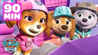 Thumbnail: Skye, Everest, and Liberty Are Best Pup Friends! #2 💖 | PAW Patrol | 90 Minutes | Skye and Friends