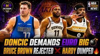 Thumbnail: LAKERS BREAKING NEWS 🚨 LUKA DONCIC DEMANDS EURO BIG 💣 BRUCE BROWN REJECTED 💥 HARDY DUMPED ⭐