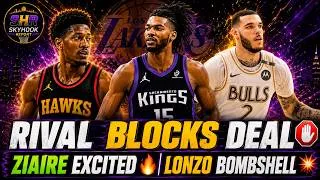 Thumbnail: LAKERS TRADE NEWS 🚨 RIVAL BLOCK DEAL  🛑 ZIAIRE EXCITED 🔥 LONZO BOMBSHELL 💥 #lakers