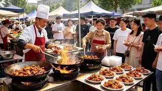 Thumbnail: China's Henan Market & Night Street Food! Stir-fried chicken, Hu La Tang, Hairy Eggs & Fried Sanzi