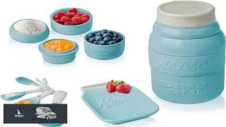 Thumbnail: Comfify Aqua Blue Mason Jar Measuring Set  4 Cups 4 Spoons