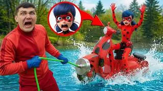 Thumbnail: We Found LADYBUG Underwater While Magnet Fishing! Cat Noir and Ladybug CRASHED!
