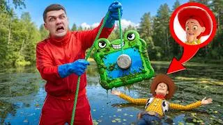 Thumbnail: We Found Toy Story TOYS Underwater While Magnet Fishing! Buzz Lightyear Car CRASHED!