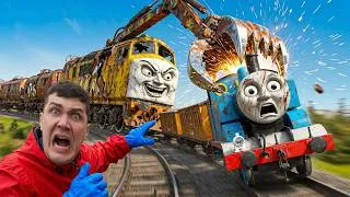 Thumbnail: We Found THOMAS THE TRAIN at Abandoned Railway Station!