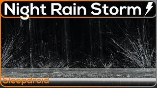 Thumbnail: ► Heavy Night Rainfall and Thunderstorm Sounds for Sleeping ~Close Raindrops, Hard (lluvia) 10 hrs