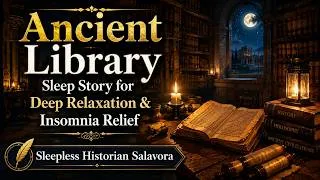 Thumbnail: Ancient Library Sleep Story for Deep Relaxation & Insomnia Relief | Sleepless Historian Salavora