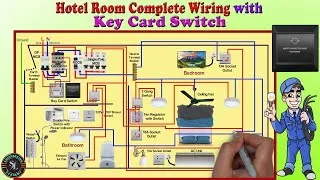 Thumbnail: Hotel Room Complete Wiring with Key Card Switch / Key Card Switch Wiring/ Key Card Switch Connection