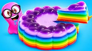 Thumbnail: 🌈 We Made the COOLEST Rainbow Jelly Dessert Ever! 🍉✨