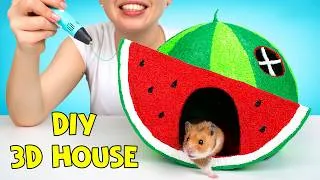 Thumbnail: 🍉 We Built the CUTEST Hamster Houses with a 3D Pen! 🛸