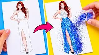 Thumbnail: ✨ Gorgeous Fashion Art! Glitter Dresses & Easy DIY Ideas 👗🎨