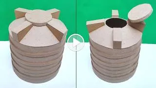 Thumbnail: How to Make Cardboard Water Tank | DIY Water Tank | Cardboard Project